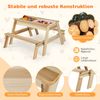 4 in 1 Kinder Kindersitzgruppe mit Abnehmbarem Deckel & 2 Aufbewahrungsboxen Holz Spieltisch Bild 3