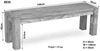 Bank Sheesham 140x35x45 grau geölt NATURE GREY #130 Bild 4