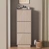 UEV Schuhschrank mit 2/3 Klappen schmal Schuhkommode mit Kippschutz Schuhregal (Packung, Schuhständeregal mit Drucktüröffner für Flur Eingang Platzsparend) Trennwände verstellbar und abnehmbar für verschiedene Schuhtypen Bild 2