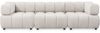 Sofa Designersofa FLOW 3-Sitzer in Stoff Bluvel Schwarz Bild 2