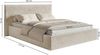 Selsey 'Softie ' Polsterbett 140×200 mit Lattenrost, Velours, beige Bild 4