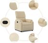 vidaXL Relaxsessel Creme Stoff 3205683 Bild 5