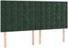 vidaXL Boxspringbett mit Matratze Dunkelgrün 180x200 cm Samt 3138100 Bild 4
