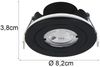 Flacher LED Einbaustrahler 230V dimmbar 3er Set Badezimmer geeignet 4000K Ø 8cm Bild 3