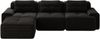 Sofa Boneless – Sitzfläche Tiefsitz 74 cm, Cordstoff Schwarz, modular & montagefrei,293*177*69 cm Bild 5