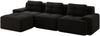 Sofa Boneless – Sitzfläche Tiefsitz 74 cm, Cordstoff Schwarz, modular & montagefrei,293*177*69 cm Bild 4