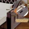 Schlafsofa Polsterbett, 2-Sitzer auf 90/180 x 190 cm erweiterbar, mit breiten und dicken Armlehnen, USB-Ladeanschluss, integrierte Ablage in Armlehnen, Ablagetaschen, mit Lattenrost, Samtstoff, dunkelgrau, 90/180 x 190 cm Bild 5