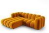 Micadoni Modulares Ecksofa Lupine 3-Sitzer Links Samtstoff Salvador Gelb Bild 2