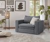 Loveseat Sessel Pesaro in grau Cord 125 cm Bild 4