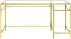 Vente-unique - TIZIO Büromöbel Glas TransparentGold - B 60 cm x H 75 cm x L 140 cm Bild 3