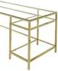 Vente-unique - TIZIO Büromöbel Glas TransparentGold - B 60 cm x H 75 cm x L 140 cm Bild 4