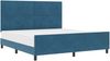 vidaXL Boxspringbett mit Kopfteil Dunkelblau 180 x 200 cm Samt 3344961 Bild 2