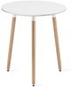 Home Collective Esstisch Runder weißer Esszimmertisch mit Beinen aus Naturbuche (für Küche, Esszimmer, Wohnzimmer - Langlebige MDF-Platte), 80 cm Durchmesser in weiß - Modernes und ergonomisches Design Bild 5