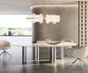 Esstisch Edge Oval 280x130 Keramik Minas Melange Weiß-Beige Pilier Edelstahl Bild 2