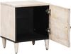 vidaXL Nachttisch Weiß 40 x 33,5 x 46 cm Massivholz Mango 4018364 Bild 2