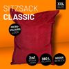 Lumaland 'Luxury' XXL-Sitzsack, Indoor & Outdoor, Dunkelrot, Microvelours, 380 l Bild 2