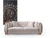 Sitzgruppe/Sofa Set - Wohnzimmergarnitur "Willa" 3+3+1-Beige/Schwarz Bild 2