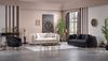 Sitzgruppe/Sofa Set - Wohnzimmergarnitur "Willa" 3+3+1-Beige/Schwarz Bild 1