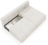 Ecksofa mit Schlaffunktion NATALIA XS in Stoff Tilia Creme Ottomane Rechts Bild 4