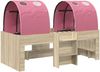 vidaXL Bett mit Tunnel 3 Stk. Sonoma Eiche und Pink Holzwerkstoff 3423530 Bild 3