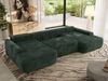 U-förmige Ecke, Ecksofa mit schlaffunktion und bettkasten, lose kissen, Wellenfeder, Big sofa XXL - CUBO U - Grün Cord Bild 4