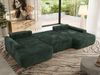 U-förmige Ecke, Ecksofa mit schlaffunktion und bettkasten, lose kissen, Wellenfeder, Big sofa XXL - CUBO U - Grün Cord Bild 3