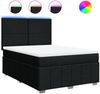 vidaXL Boxspringbett mit Matratze Schwarz 140x200 cm Stoff 3293986 Bild 2