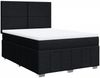 vidaXL Boxspringbett mit Matratze Schwarz 140x200 cm Stoff 3293986 Bild 3