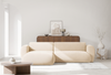 Selsey 'Emia' Ecksofa mit Chenillebezug und Schlaffunktion, Hellbeige, links Bild 2