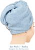 HAMMETEX Turban-Handtuch 2er Set Haarturban Damen, 100% Baumwolle, Flauschig & Schnelltrocknend, Frottier (Set, 2-St), Uni-Farben, weich Bild 3