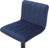 Barhocker NUBEL - Samt Blau 41x49x87 cm | Barstuhl Höhenverstellbar Mit Lehne Drehbar Tresenhocker Tresenstuhl Kneipenhocker Kneipenstuhl Bild 5