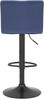 Barhocker NUBEL - Samt Blau 41x49x87 cm | Barstuhl Höhenverstellbar Mit Lehne Drehbar Tresenhocker Tresenstuhl Kneipenhocker Kneipenstuhl Bild 4