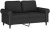 vidaXL 2-tlg. Sofagarnitur mit Kissen Schwarz Samt 3202215 Bild 3