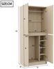 Flieks Kleiderschrank Kleiderschrank Doppeltür-Design 70×40×170cm mit Kleiderstange Bild 4