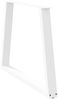 vidaXL Esstischbeine V-Form 2 Stück Weiß 100x(72-73,3) cm Stahl 4012581 Bild 4