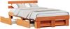 vidaXL Bettrahmen Wachsbraun 135 x 190 cm Massives Kiefernholz 3382285 Bild 2