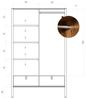 Kleiderschrank Schrank 2-türig SAGA Eiche massiv 108x175x60 cm Bild 3