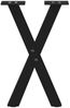 vidaXL Couchtischbeine X-Form 2 Stk. Schwarz 38x(42-43) cm Stahl 4012892 Bild 5