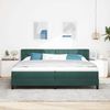 vidaXL Boxspringbett mit Kopfteil Dunkelgrün 200 x 200 cm Samt 3341435 Bild 3