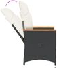 vidaXL 3-tlg. Bistro-Set mit Kissen Schwarz Poly Rattan 365657 Bild 5