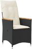vidaXL 3-tlg. Bistro-Set mit Kissen Schwarz Poly Rattan 365657 Bild 4