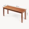 Esszimmerbank aus Holz Trerunulu 100x35x45 cm Walnussoptik [en. casa] Bild 3