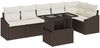 vidaXL Gartensofa-set mit Kissen 7 pcs Braun und Creme Poly-Rattan 3349014 Bild 2