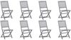 vidaXL Klappbare Gartenstühle 8 Stk. mit Kissen Massivholz Akazie 3078293 Bild 2
