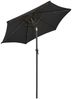 vidaXL Sonnenschirm mit LED-Beleuchtung Schwarz 200x211 cm Alu 313563 Bild 4