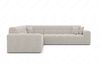 Couch Ibiza L Form in Samtstoff - Boucléstoff - pearl Bild 3