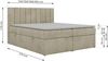 Boxspringbett ALVER 200x200 mit zwei Bettkasten & Stauraum, inkl. Matratze H3, Topper Visco, Federautomaten & gepolstertes Kopfteil - Beige Velvet Bild 5