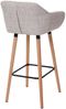 Barhocker Malmö T381, Barstuhl Tresenhocker MVG-zertifiziert ~ Textil, creme grau Bild 5