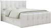 Boxspringbett KING DE LUX - 7-Zonen Matratze - PREMIUM-11-KING - 200x200cm - Weiß Kunstleder - H4 Bild 3