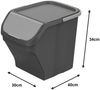Gardissimo STACK Abfalleimer 25 Liter Mülleimer Mülltrenner Sortierer Bild 2